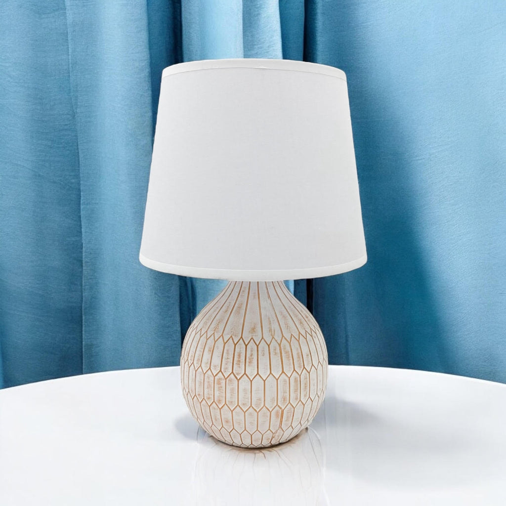 Traditional Ceramic Table Lamp with Shade | 36cm | Braxby