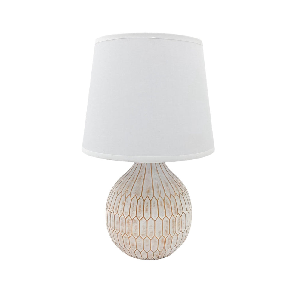 Traditional Ceramic Table Lamp with Shade | 36cm | Braxby
