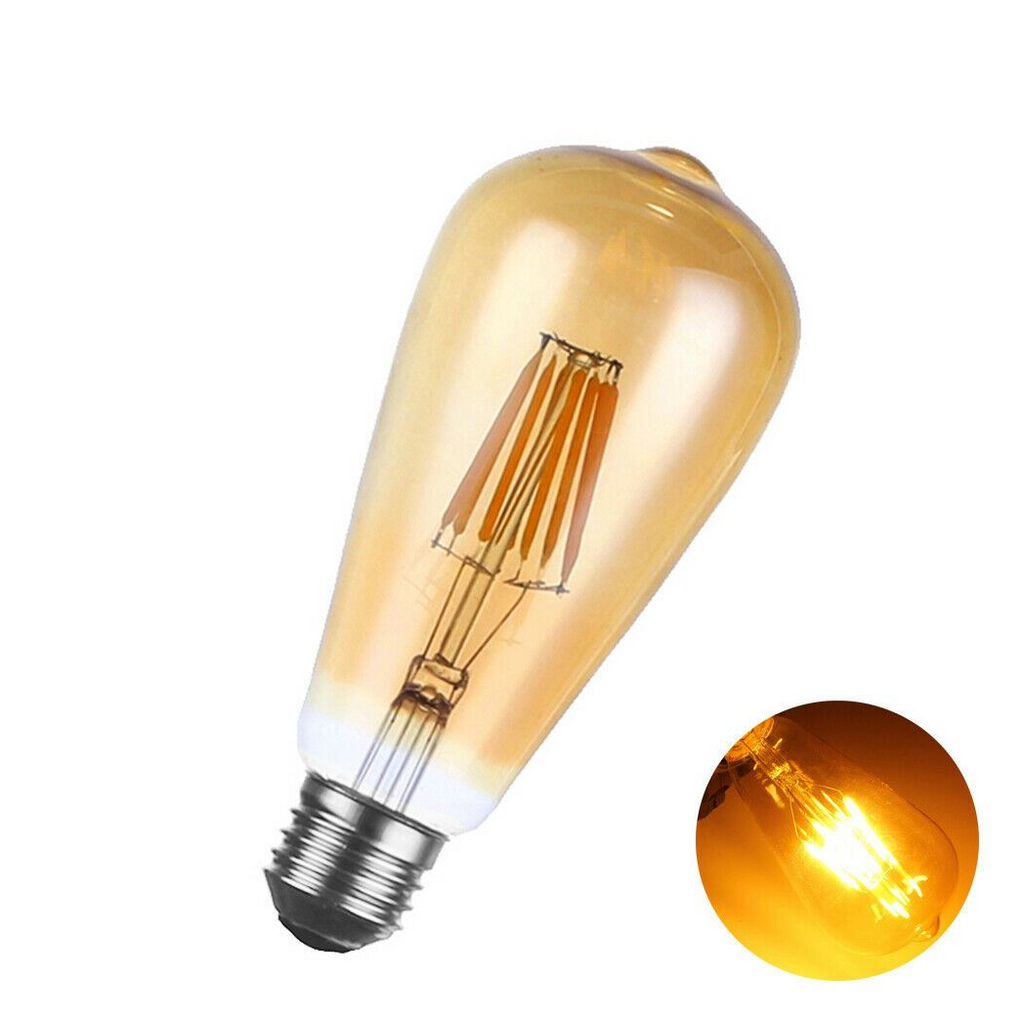 Vintage ST64 Edison LED Dimmable Bulb | 8W E27 Warm White | Braxby