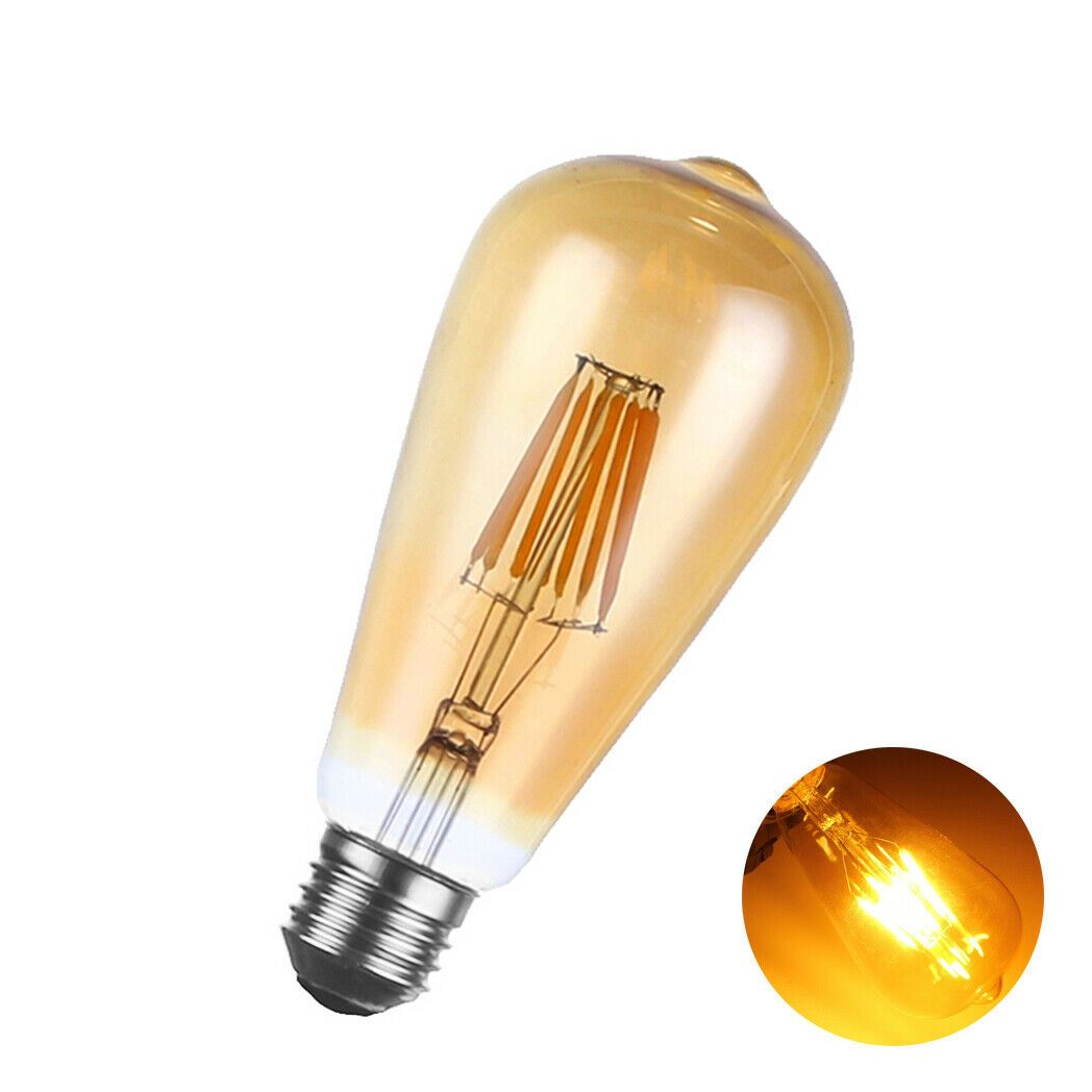 Vintage ST64 Edison LED Dimmable Bulb | 8W E27 Warm White | Braxby