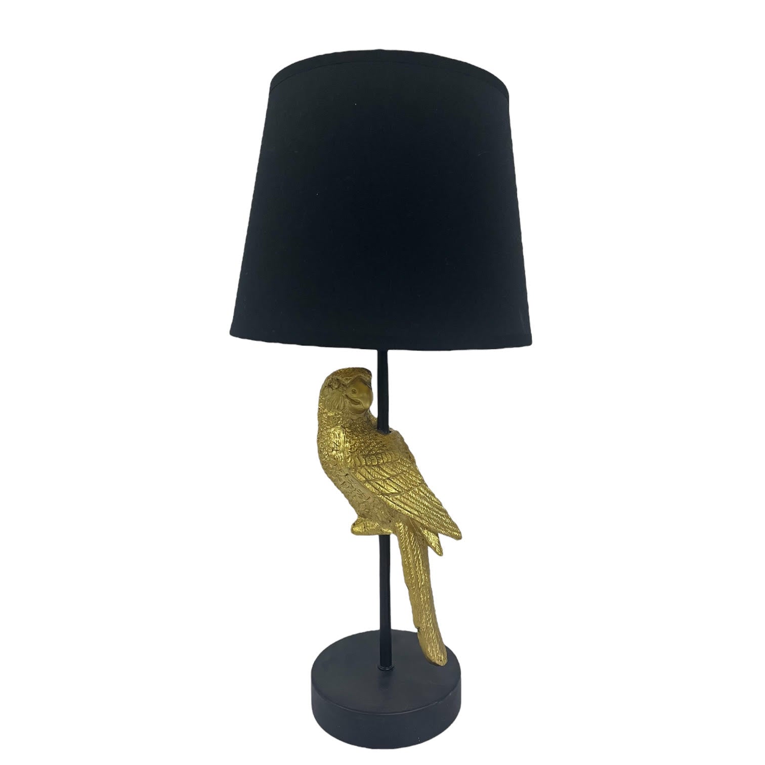 Parrot Design Table Lamp with Black Shade | 47cm | Decorative | Braxby