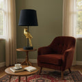 Parrot Design Table Lamp with Black Shade | 47cm | Decorative | Braxby
