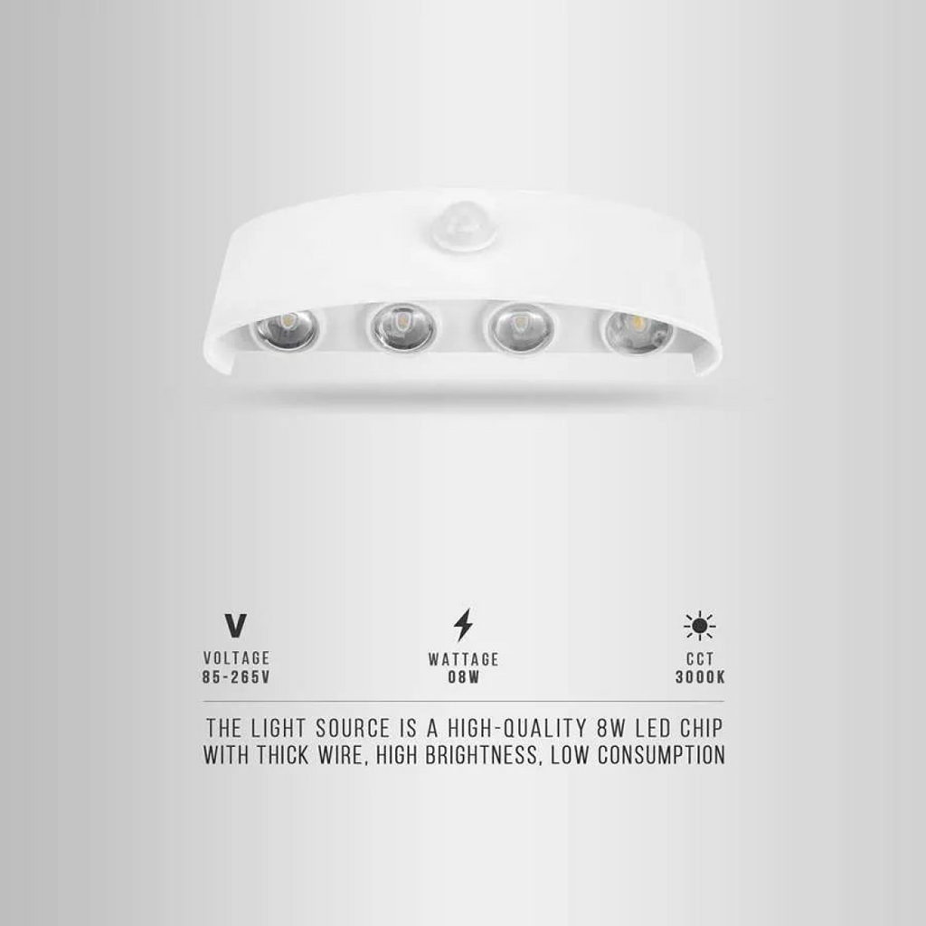 LED Wall Lights Indoor & Outdoor Up and Down | PIR Motion Sensor | Braxby