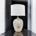 Ceramic Table Lamp | 61cm Cream | Fabric Drum Shade | E27