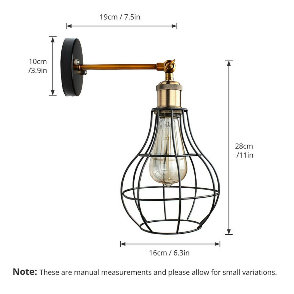 Vintage Wall Light Fixtures | Metal Sconce | UK Style | Braxby