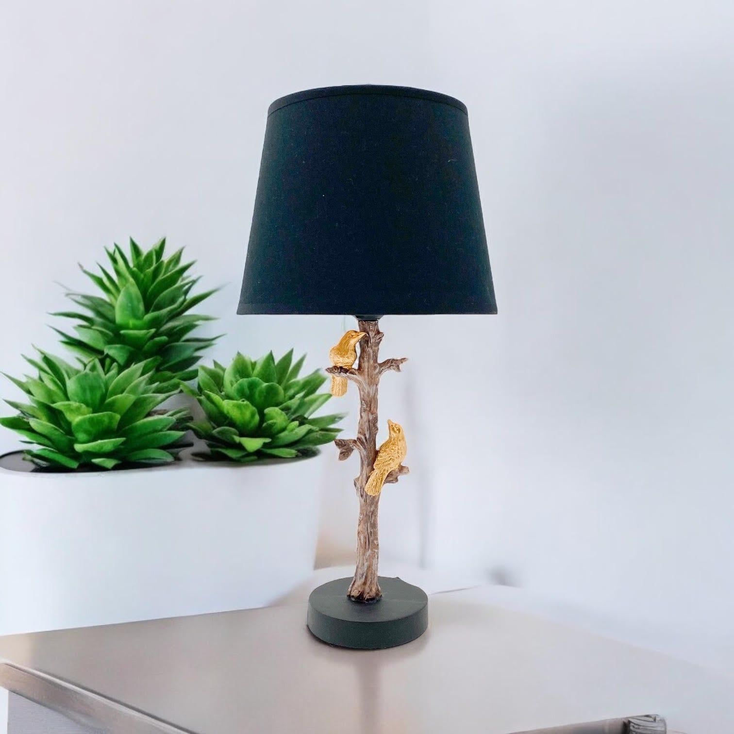 Bird Design Table Lamp with Shade | 44cm | Decorative | Braxby
