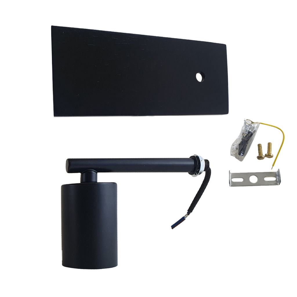 Wood Base Wall Sconce | Black | E27