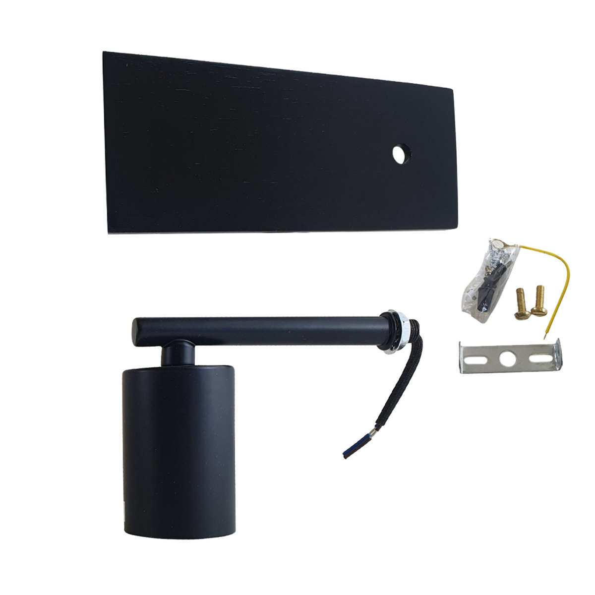 Wood Base Wall Sconce | Black | E27
