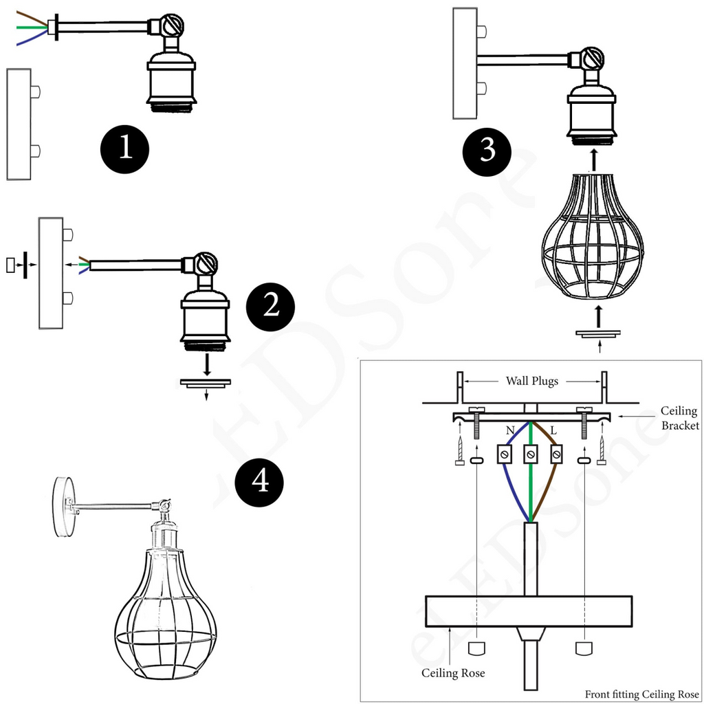 Vintage Wall Light Fixtures | Metal Sconce | UK Style | Braxby