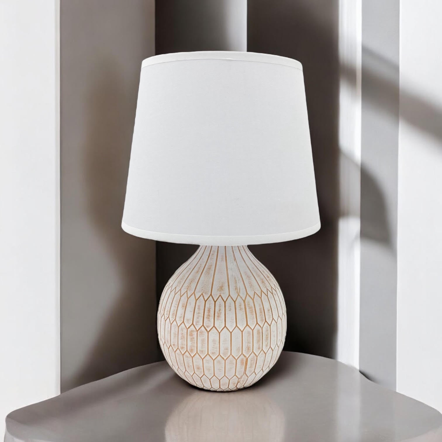 Traditional Ceramic Table Lamp with Shade | 36cm | Braxby