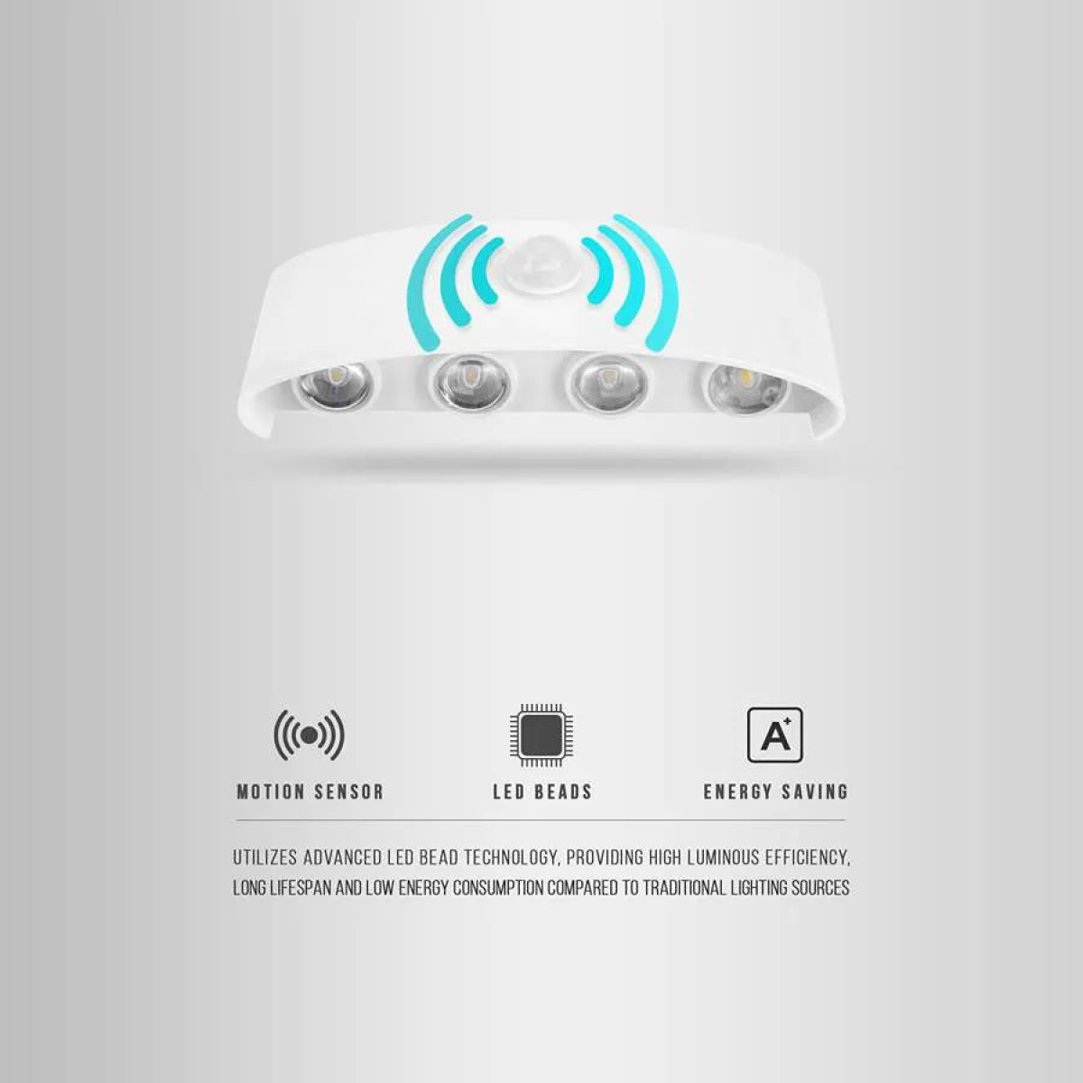 LED Wall Lights Indoor & Outdoor Up and Down | PIR Motion Sensor | Braxby