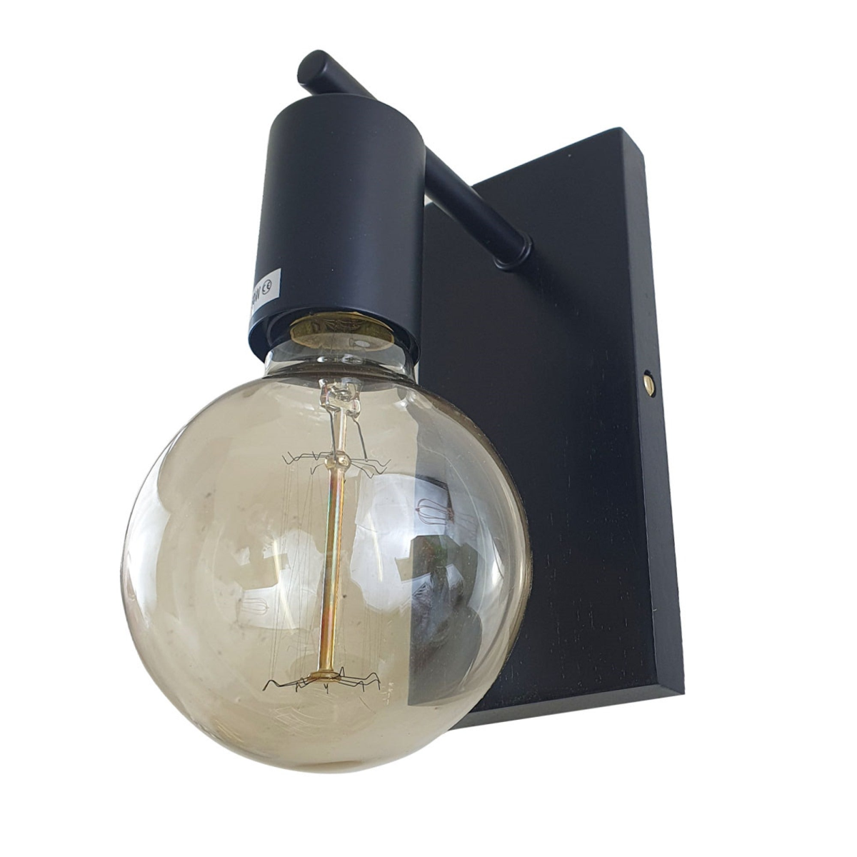 Wood Base Wall Sconce | Black | E27