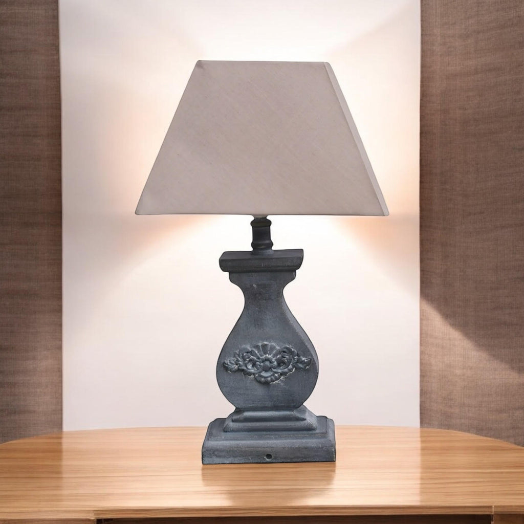 Traditional Ceramic Table Lamp with Shade | 43cm | Braxby