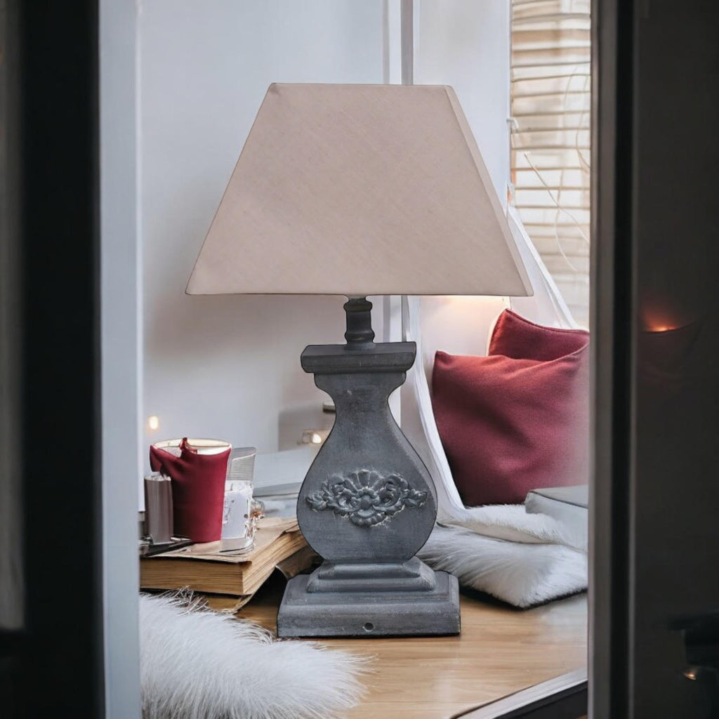 Traditional Ceramic Table Lamp with Shade | 43cm | Braxby