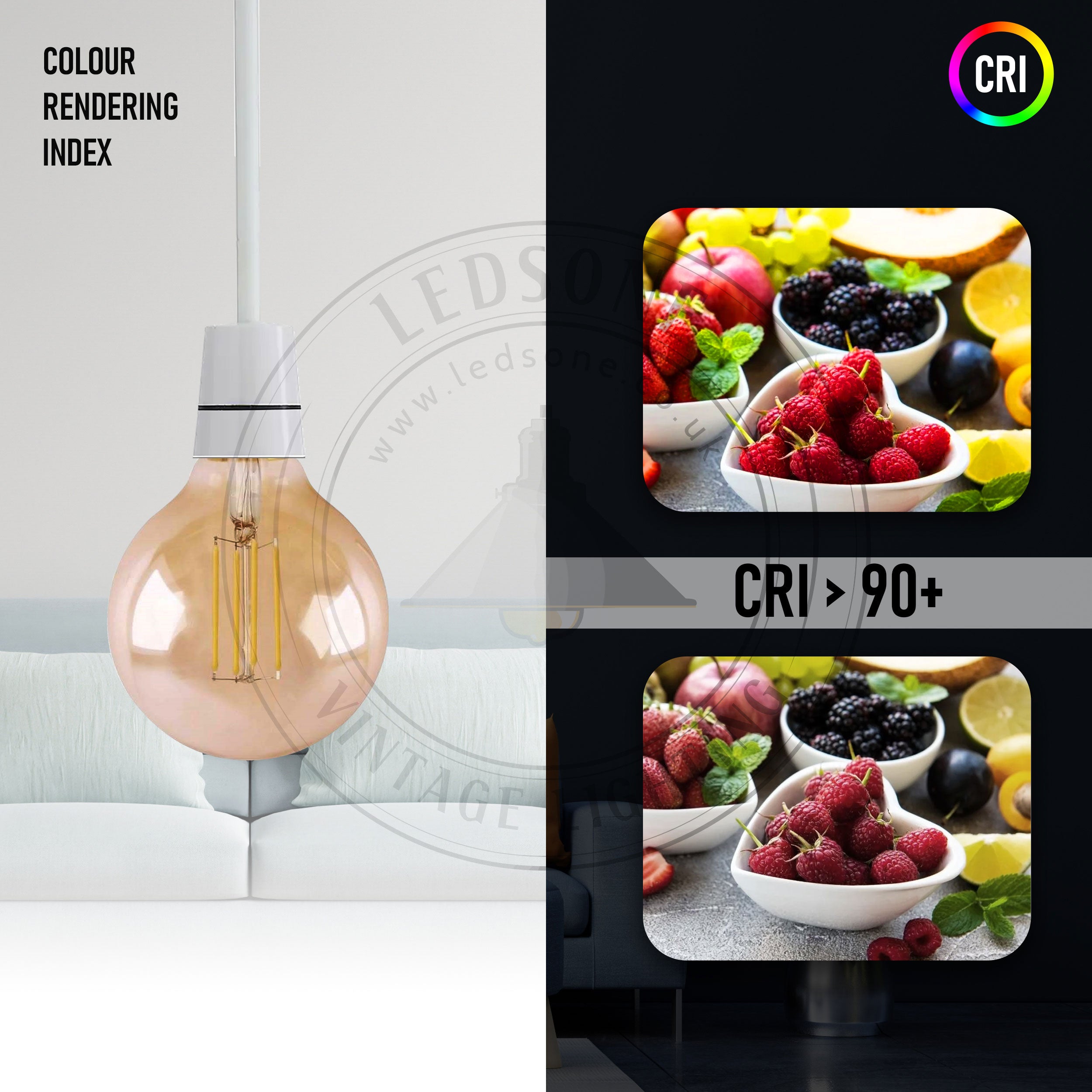 10 Pack Edison Dimmable LED Bulbs | E27 Amber Glass 2700K | Braxby