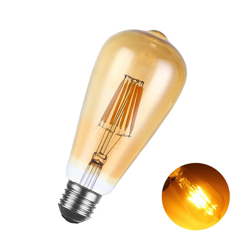 Vintage ST64 Edison LED Dimmable Bulb | 8W E27 Warm White | Braxby