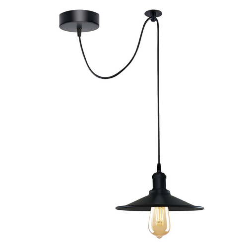Black cone pendant light white colour