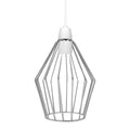 Diamond Wire Cage Lampshade | Industrial Vintage | Chrome | Braxby