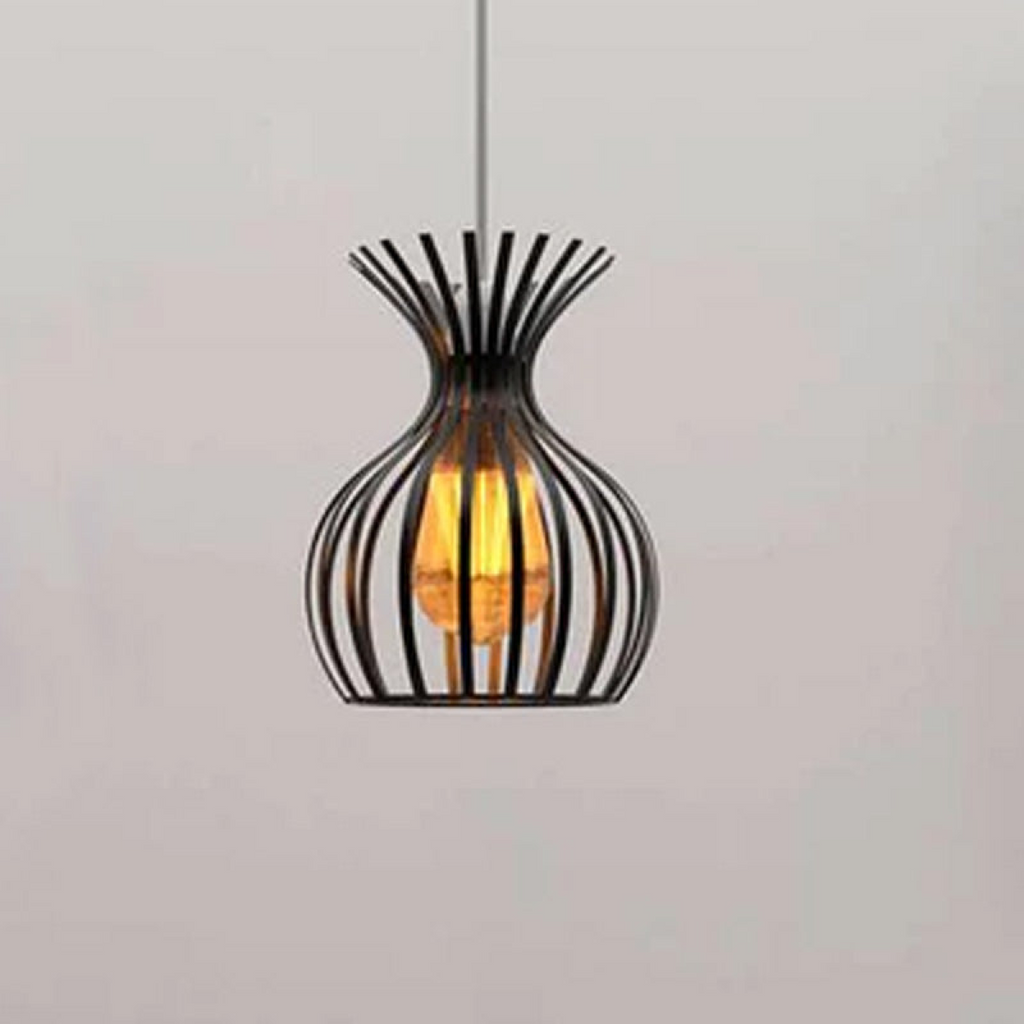 Black metal wire cage lamp shade 1 and 2 pack UK