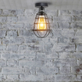 Geometric Wire Cage Ceiling Rose | Vintage Industrial | E27
