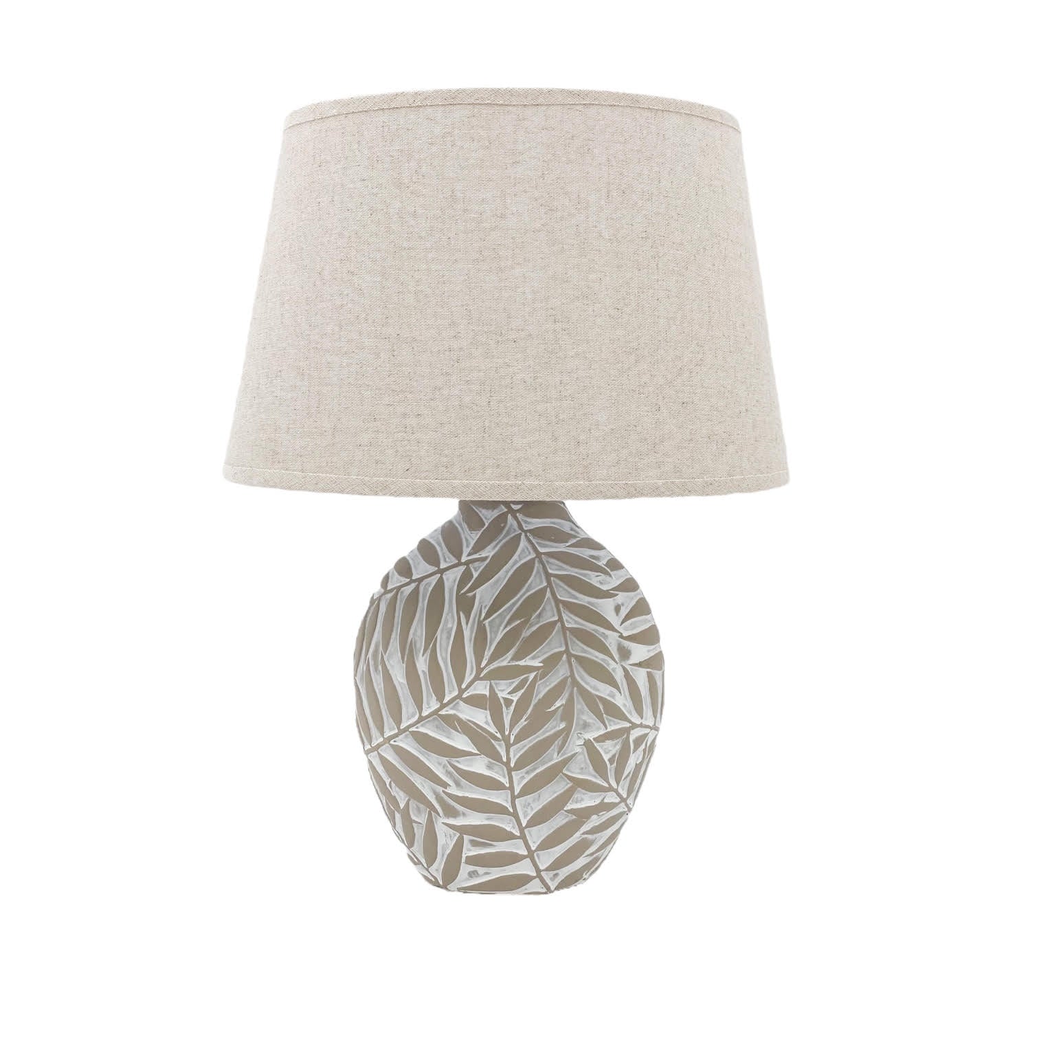 Ceramic Table Lamp | Textured Base | Fabric Shade