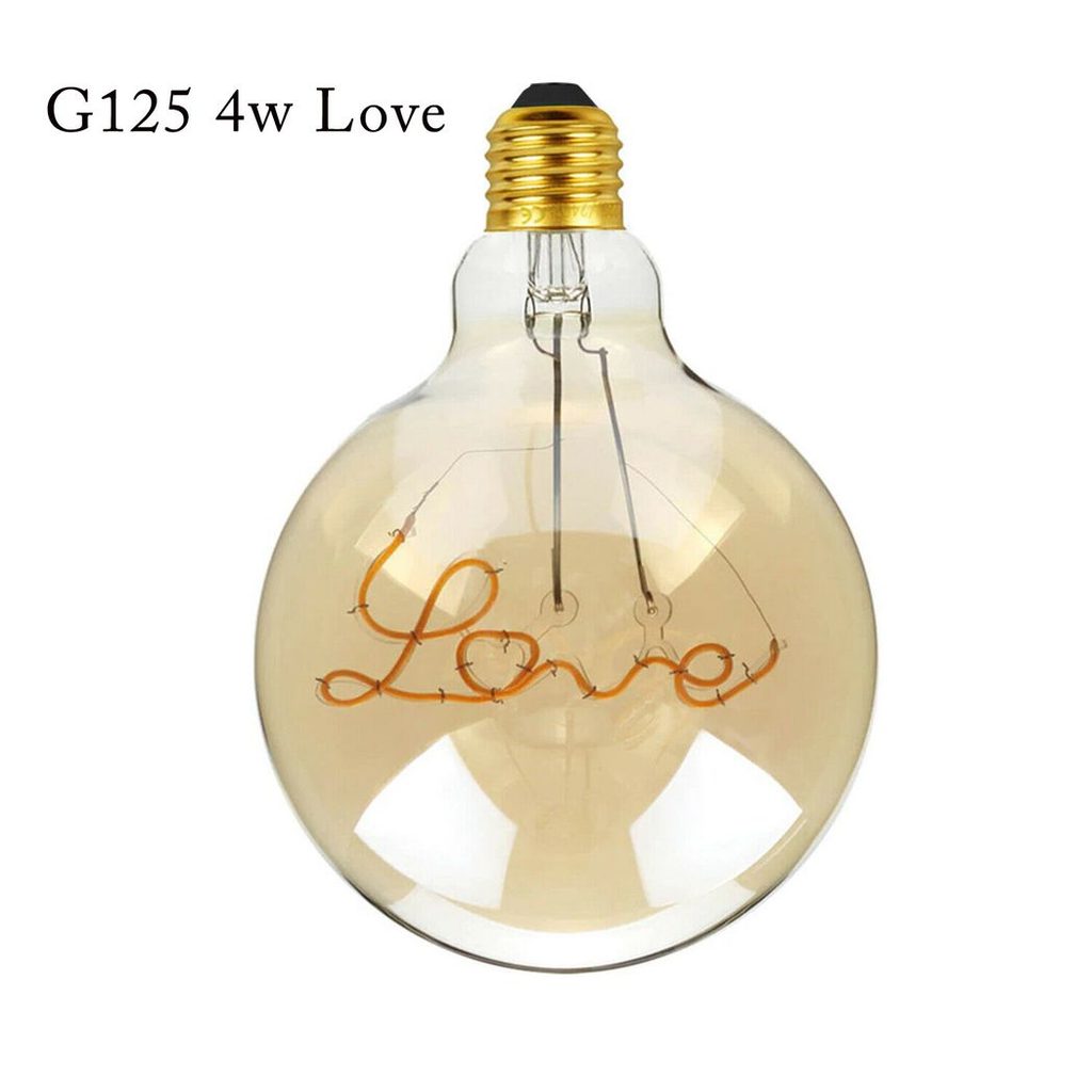 LED Heart Filament Bulb | E27 | Warm White Glass