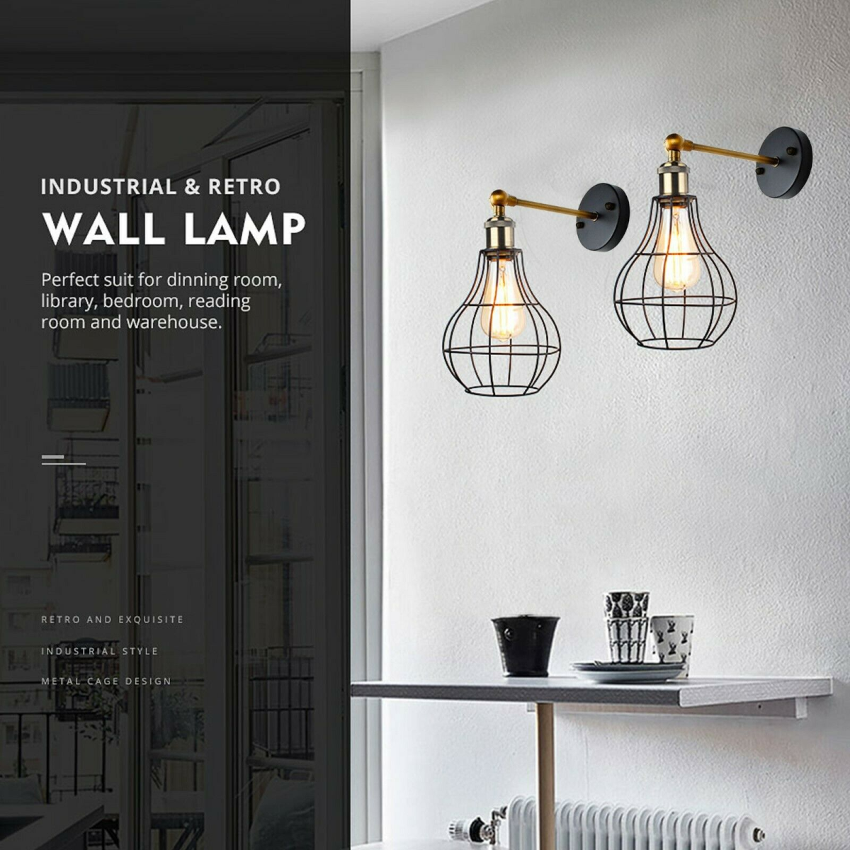 Vintage Wall Light Fixtures | Metal Sconce | UK Style | Braxby